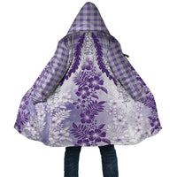 Aloha Hawaii Palaka Cloak Purple Plumeria Lei - Polynesian Pride