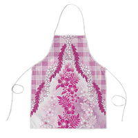 Aloha Hawaii Palaka Apron Pink Plumeria Lei - Polynesian Pride