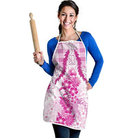 Aloha Hawaii Palaka Apron Pink Plumeria Lei - Polynesian Pride