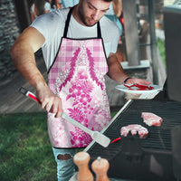 Aloha Hawaii Palaka Apron Pink Plumeria Lei - Polynesian Pride
