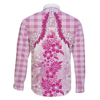 Aloha Hawaii Palaka Family Matching Mermaid Dress and Hawaiian Shirt Pink Plumeria Lei LT05 - Polynesian Pride