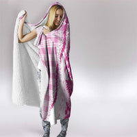 Aloha Hawaii Palaka Hooded Blanket Pink Plumeria Lei - Polynesian Pride