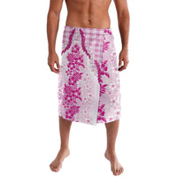 Aloha Hawaii Palaka Lavalava Pink Plumeria Lei - Polynesian Pride