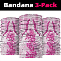 Aloha Hawaii Palaka Neck Gaiter Pink Plumeria Lei - Polynesian Pride