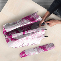 Aloha Hawaii Palaka Umbrella Pink Plumeria Lei - Polynesian Pride