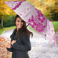 Aloha Hawaii Palaka Umbrella Pink Plumeria Lei - Polynesian Pride