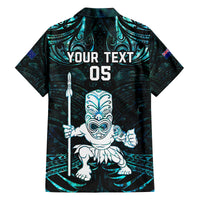 Custom New Zealand Maori Taiaha Family Matching Tank Maxi Dress and Hawaiian Shirt Tiki Warrior Paua Shell LT05 - Polynesian Pride