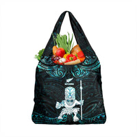 New Zealand Maori Taiaha Grocery Bag Tiki Warrior Paua Shell