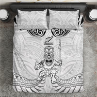 New Zealand Maori Taiaha Bedding Set Tiki Warrior White LT05 White - Polynesian Pride