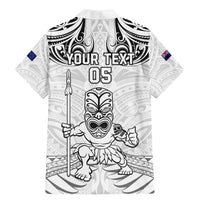 Custom New Zealand Maori Taiaha Family Matching Mermaid Dress and Hawaiian Shirt Tiki Warrior White LT05 - Polynesian Pride