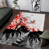 Kei Wareware Tatou New Zealand ANZAC Day Area Rug Lest We Forget LT05 White - Polynesian Pride