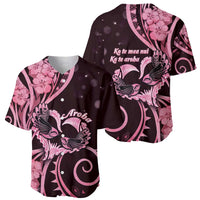 New Zealand Valentine Baseball Jersey Aroha Sweet Pink Piwakawaka LT05 - Polynesian Pride