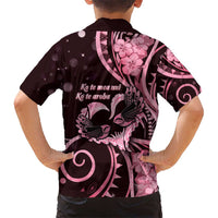 New Zealand Valentine Kid Hawaiian Shirt Aroha Sweet Pink Piwakawaka LT05 - Polynesian Pride