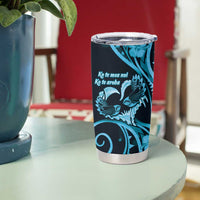 New Zealand Valentine Tumbler Cup Aroha Cyan Piwakawaka LT05 - Polynesian Pride