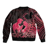 Alofa Samoa Valentine Red Bomber Jacket Love Is The Greatest Thing LT05 - Polynesian Pride