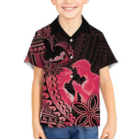 Alofa Samoa Valentine Red Family Matching Puletasi and Hawaiian Shirt Love Is The Greatest Thing LT05 Son's Shirt Red - Polynesian Pride