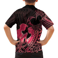 Alofa Samoa Valentine Red Family Matching Short Sleeve Bodycon Dress and Hawaiian Shirt Love Is The Greatest Thing