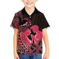 Alofa Samoa Valentine Red Family Matching Short Sleeve Bodycon Dress and Hawaiian Shirt Love Is The Greatest Thing