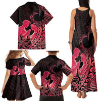 Alofa Samoa Valentine Red Family Matching Tank Maxi Dress and Hawaiian Shirt Love Is The Greatest Thing