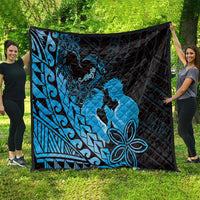 Alofa Samoa Valentine Blue Quilt Love Is The Greatest Thing