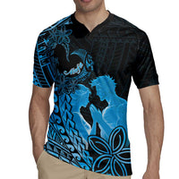Alofa Samoa Valentine Blue Rugby Jersey Love Is The Greatest Thing LT05 - Polynesian Pride
