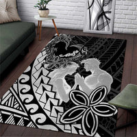 Alofa Samoa Valentine Black Area Rug Love Is The Greatest Thing