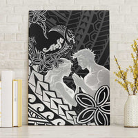 Alofa Samoa Valentine Black Canvas Wall Art Love Is The Greatest Thing LT05 Without Frame Black - Polynesian Pride