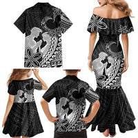 Alofa Samoa Valentine Black Family Matching Mermaid Dress and Hawaiian Shirt Love Is The Greatest Thing