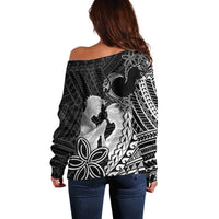 Alofa Samoa Valentine Black Off Shoulder Sweater Love Is The Greatest Thing LT05 - Polynesian Pride