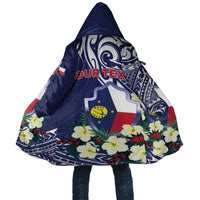 Personalised Wake Island Cloak Tribal Pattern With Hibiscus Flowers