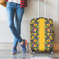 Aloha Hawaii Mardi Gras Luggage Cover Gold Style
