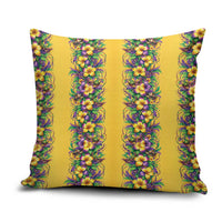 Aloha Hawaii Mardi Gras Pillow Cover Gold Style