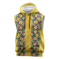 Aloha Hawaii Mardi Gras Sleeveless Hoodie Gold Style
