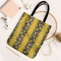 Aloha Hawaii Mardi Gras Tote Bag Gold Style