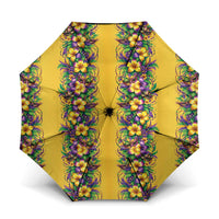 Aloha Hawaii Mardi Gras Umbrella Gold Style LT05 One Size Folded 11.42 inch Opened Diameter 37.4 inch Gold - Polynesian Pride