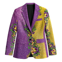 Hawaii Mardi Gras Blazer Plumeria Lei Beads Glitter Style