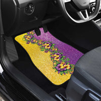 Hawaii Mardi Gras Car Mats Plumeria Lei Beads Glitter Style