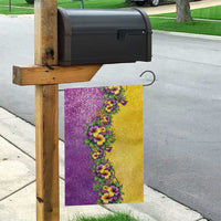 Hawaii Mardi Gras Garden Flag Plumeria Lei Beads Glitter Style