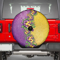 Hawaii Mardi Gras Spare Tire Cover Plumeria Lei Beads Glitter Style