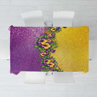 Hawaii Mardi Gras Tablecloth Plumeria Lei Beads Glitter Style