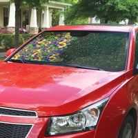 Hawaii Mardi Gras Auto Sun Shade Tropical Flowers Glitter Style
