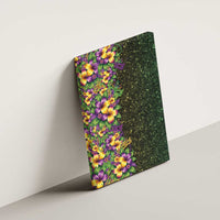 Hawaii Mardi Gras Canvas Wall Art Tropical Flowers Glitter Style