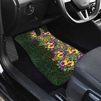Hawaii Mardi Gras Car Mats Tropical Flowers Glitter Style