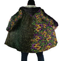 Hawaii Mardi Gras Cloak Tropical Flowers Glitter Style