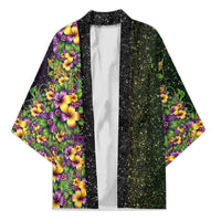Hawaii Mardi Gras Kimono Tropical Flowers Glitter Style
