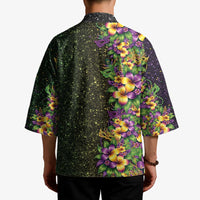 Hawaii Mardi Gras Kimono Tropical Flowers Glitter Style