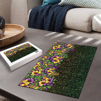 Hawaii Mardi Gras Puzzle Tropical Flowers Glitter Style