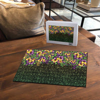Hawaii Mardi Gras Puzzle Tropical Flowers Glitter Style