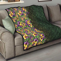 Hawaii Mardi Gras Quilt Tropical Flowers Glitter Style