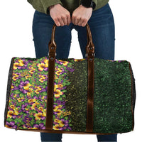 Hawaii Mardi Gras Travel Bag Tropical Flowers Glitter Style